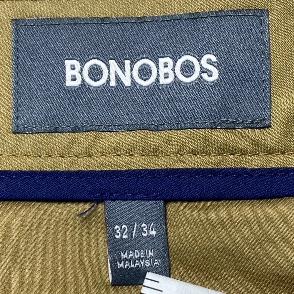 Bonobos Mens Thursday Weekday Warrior Slim Fit Chinos Tan Khaki Pants 32x34 NWOT